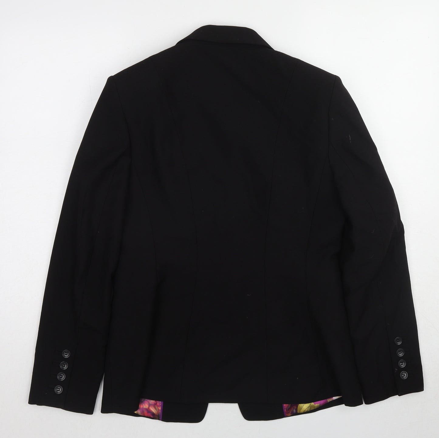 Marks and Spencer Womens Black Polyester Jacket Blazer Size 12