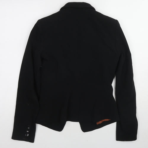 Mango Womens Black Polyester Jacket Blazer Size 8