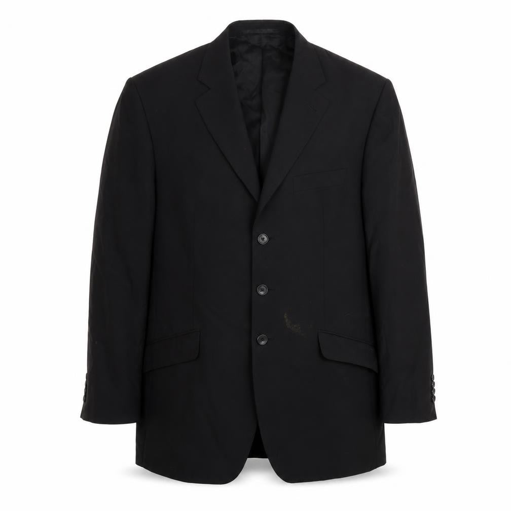 Michael Oliver Mens Black Polyester Jacket Suit Jacket Size 42 Regular