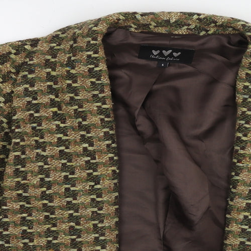 Per Una Womens Brown Geometric Jacket Blazer Size S