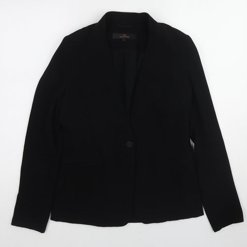 NEXT Womens Black Polyester Jacket Blazer Size 6