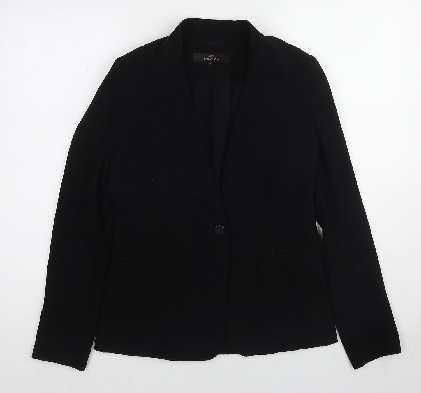 NEXT Womens Black Polyester Jacket Blazer Size 6