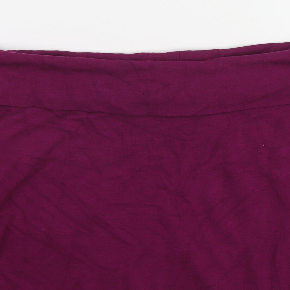 Jasper Conran Womens Purple Viscose Basic T-Shirt Size 14 Off the Shoulder