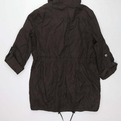 Debenhams Womens Brown Rain Coat Coat Size 20 Zip