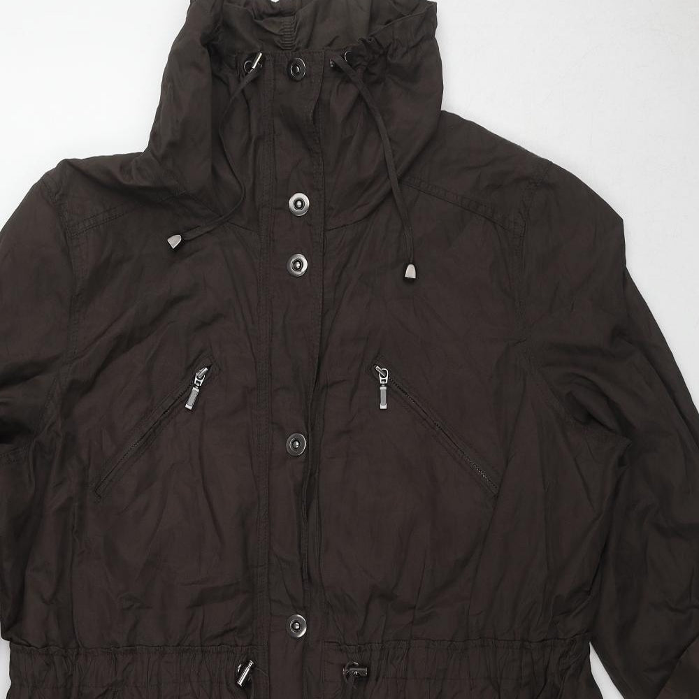 Debenhams Womens Brown Rain Coat Coat Size 20 Zip