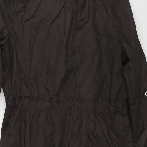 Debenhams Womens Brown Rain Coat Coat Size 20 Zip