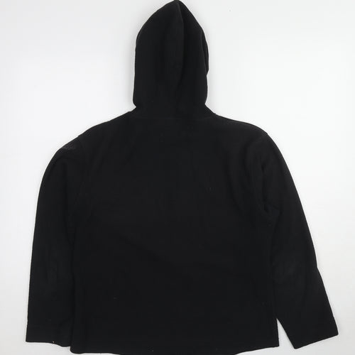 Peter Storm Womens Black Polyester Full Zip Hoodie Size 14 Zip - Drawstring Hood