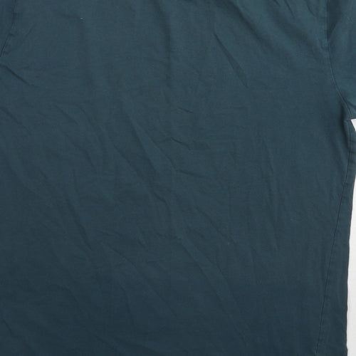 Original Penguin Mens Green Cotton T-Shirt Size L Round Neck