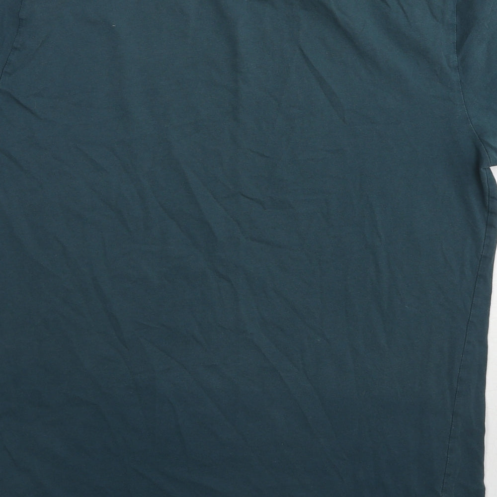 Original Penguin Mens Green Cotton T-Shirt Size L Round Neck