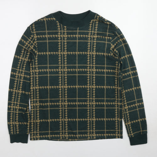 NEXT Womens Green Plaid Viscose Pullover Sweatshirt Size 10 Pullover