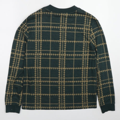NEXT Womens Green Plaid Viscose Pullover Sweatshirt Size 10 Pullover