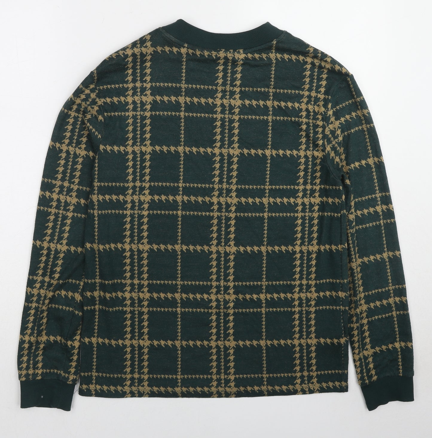 NEXT Womens Green Plaid Viscose Pullover Sweatshirt Size 10 Pullover