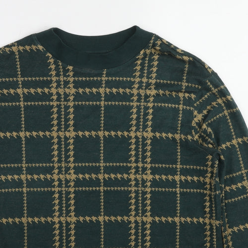 NEXT Womens Green Plaid Viscose Pullover Sweatshirt Size 10 Pullover