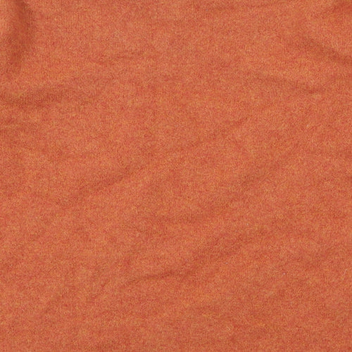 Lincoln Mens Orange V-Neck Wool Pullover Jumper Size 3XL Long Sleeve