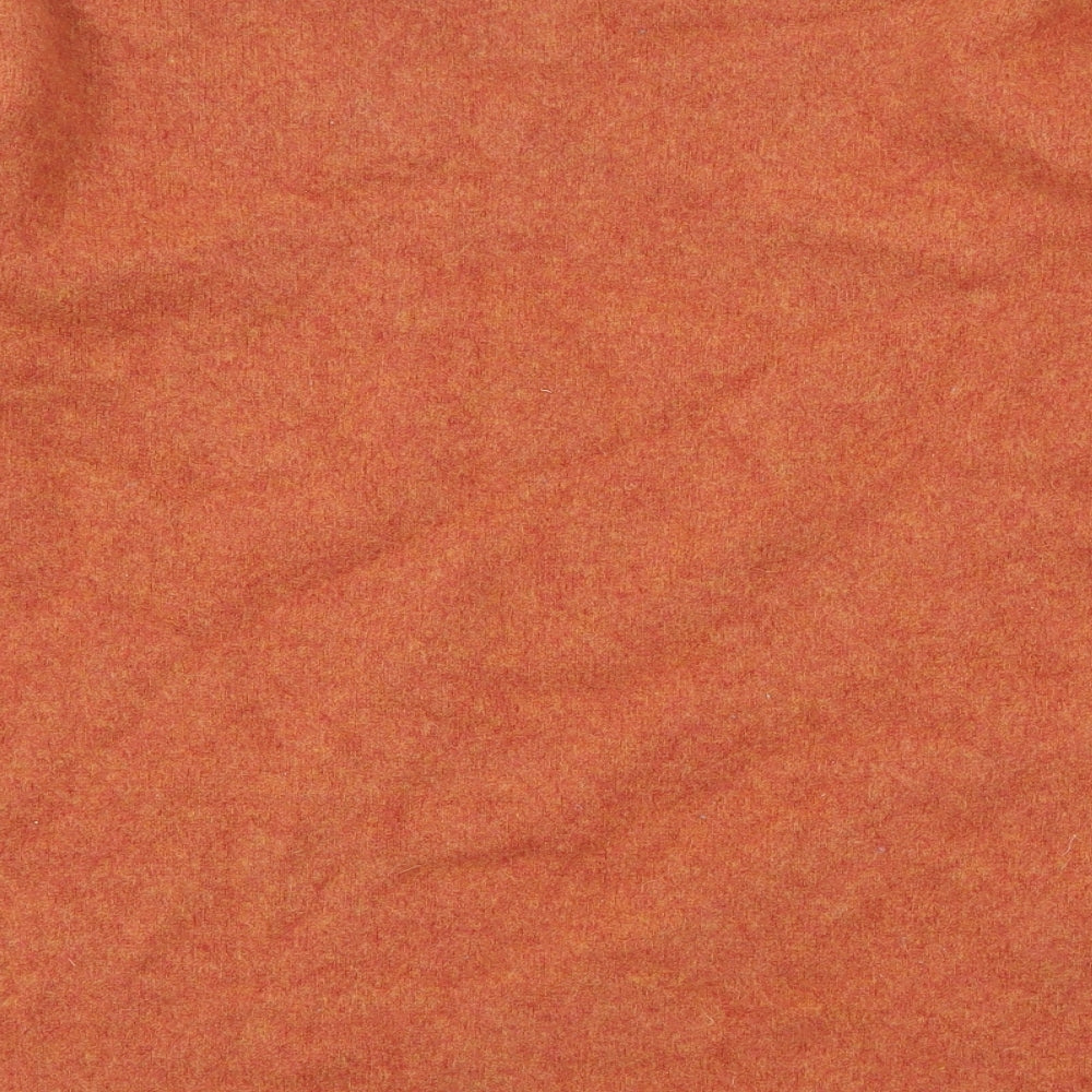 Lincoln Mens Orange V-Neck Wool Pullover Jumper Size 3XL Long Sleeve