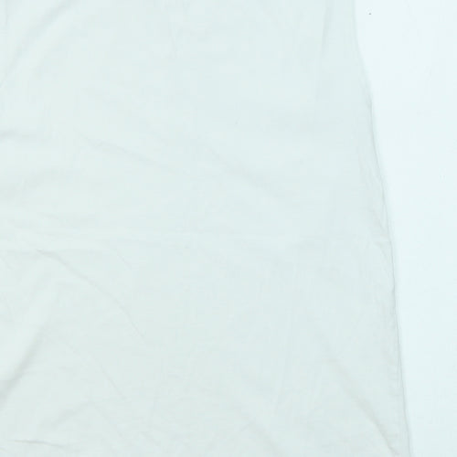 NEXT Womens White Cotton Basic Tank Size 8 Round Neck