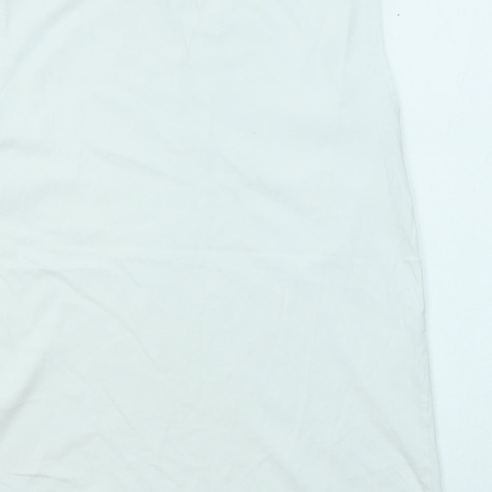 NEXT Womens White Cotton Basic Tank Size 8 Round Neck