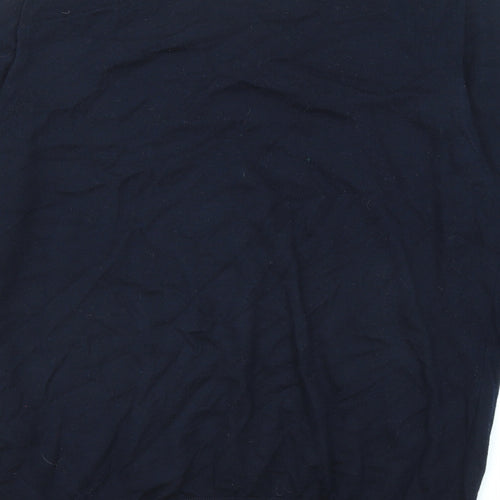 Autograph Mens Blue Round Neck Wool Pullover Jumper Size L Long Sleeve
