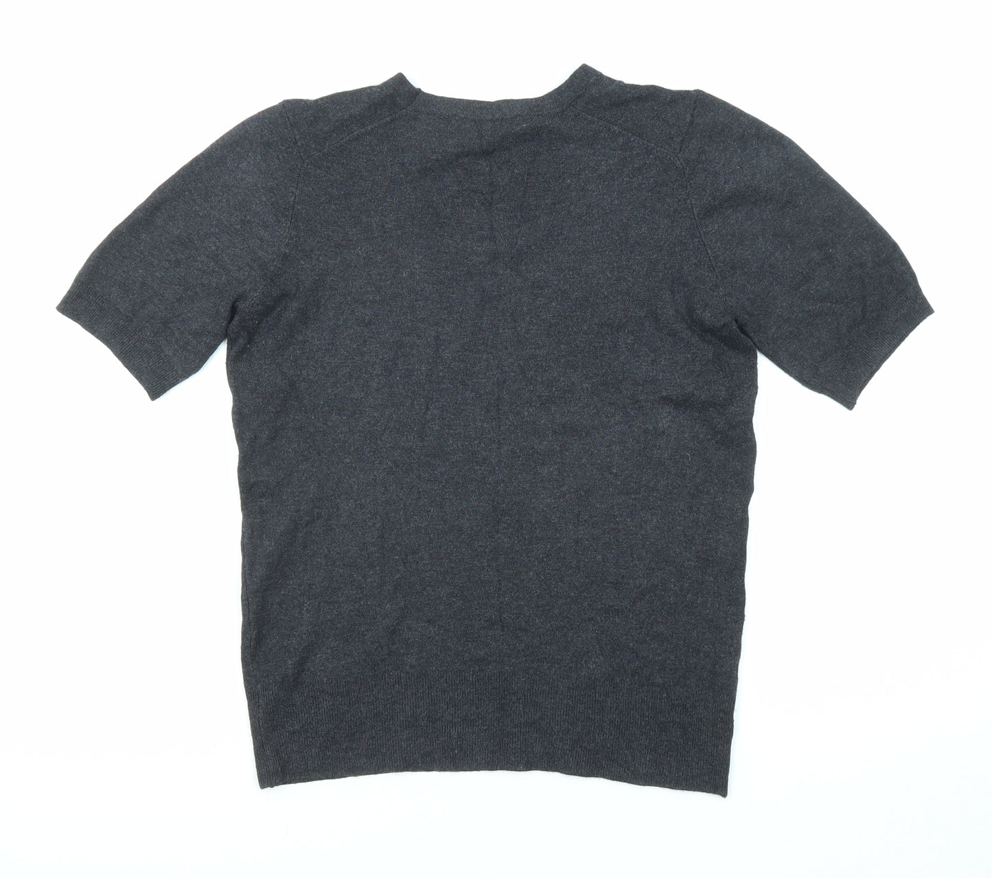 Zara Womens Grey Round Neck Acrylic Pullover Jumper Size M