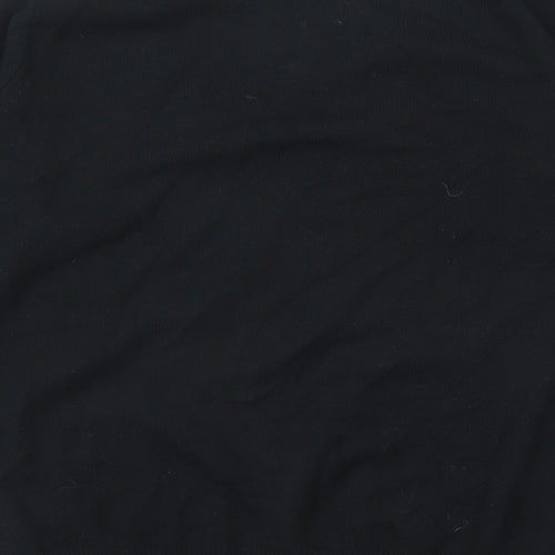 Marks and Spencer Mens Black V-Neck Wool Pullover Jumper Size L Long Sleeve