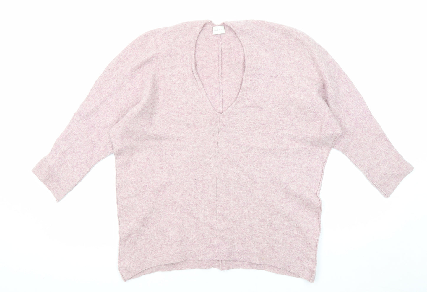 Poetry Womens Pink V-Neck Cashmere Pullover Jumper Size 16 - Size 16-18