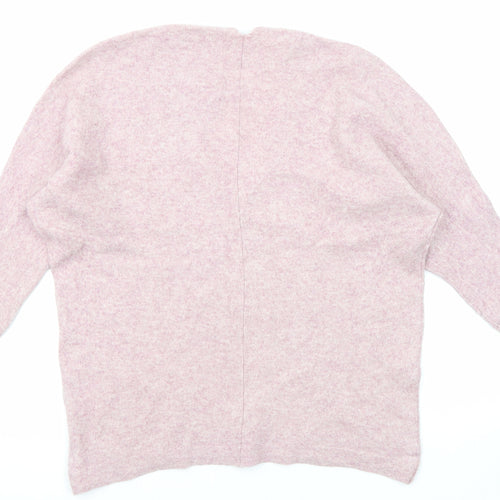 Poetry Womens Pink V-Neck Cashmere Pullover Jumper Size 16 - Size 16-18