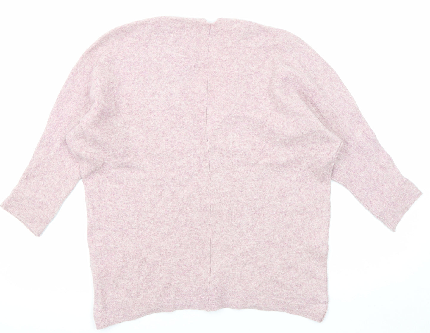 Poetry Womens Pink V-Neck Cashmere Pullover Jumper Size 16 - Size 16-18