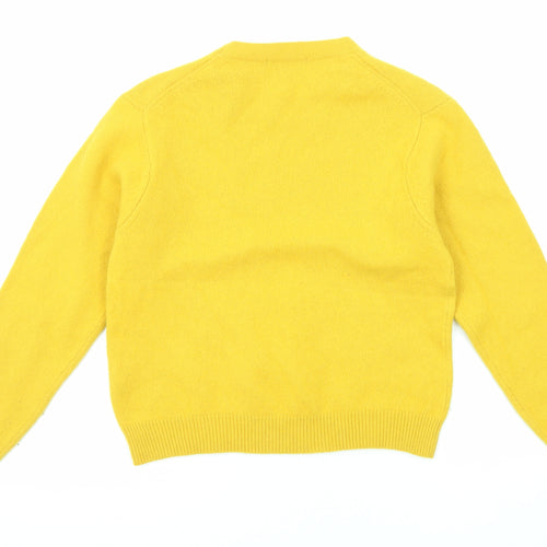 Uniqlo Womens Yellow Round Neck Wool Pullover Jumper Size S
