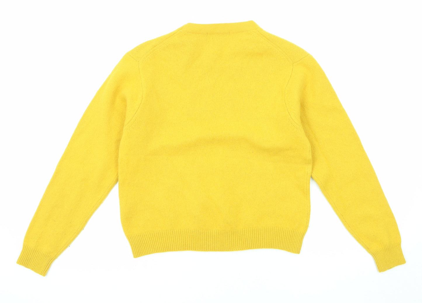 Uniqlo Womens Yellow Round Neck Wool Pullover Jumper Size S