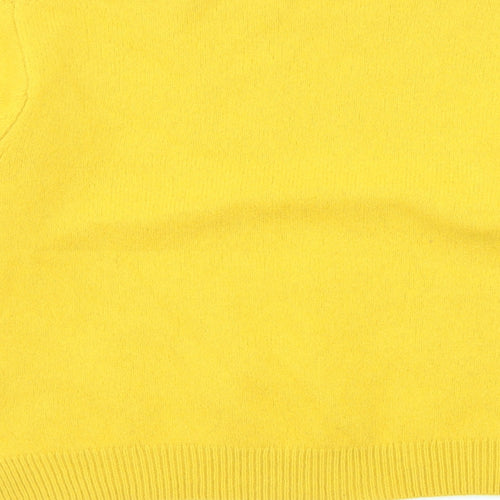 Uniqlo Womens Yellow Round Neck Wool Pullover Jumper Size S