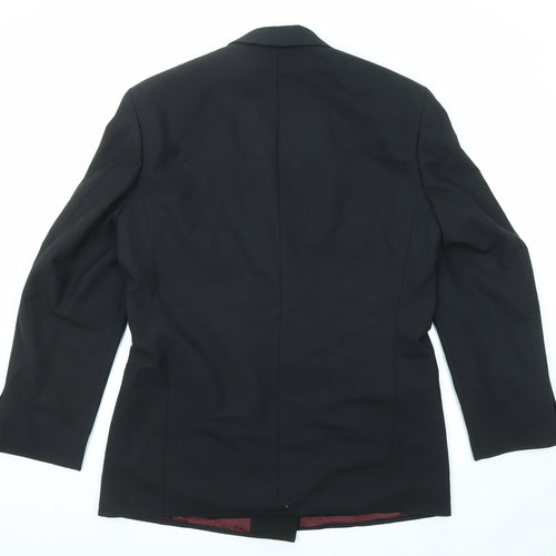 Marks and Spencer Mens Black Polyester Jacket Suit Jacket Size 40 Regular