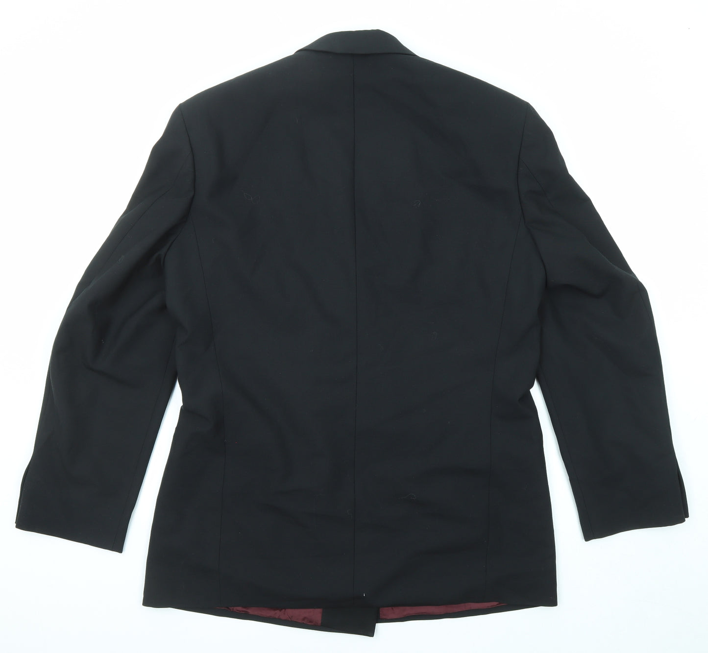 Marks and Spencer Mens Black Polyester Jacket Suit Jacket Size 40 Regular