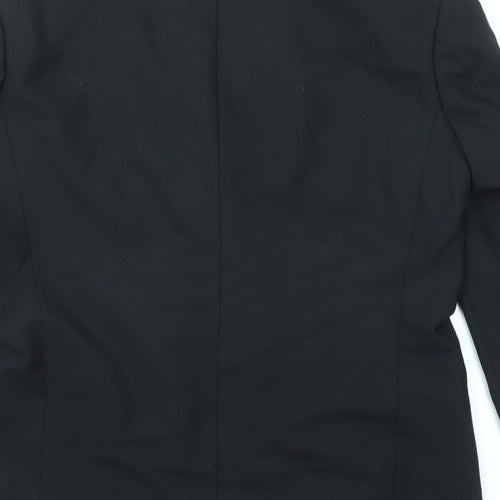 Marks and Spencer Mens Black Polyester Jacket Suit Jacket Size 40 Regular