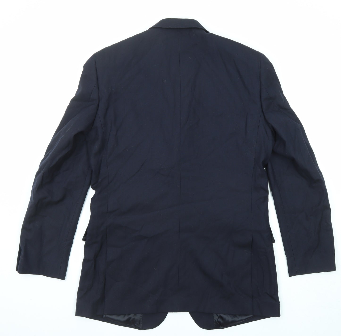 T.M.Lewin Mens Blue Wool Jacket Suit Jacket Size 40 Regular