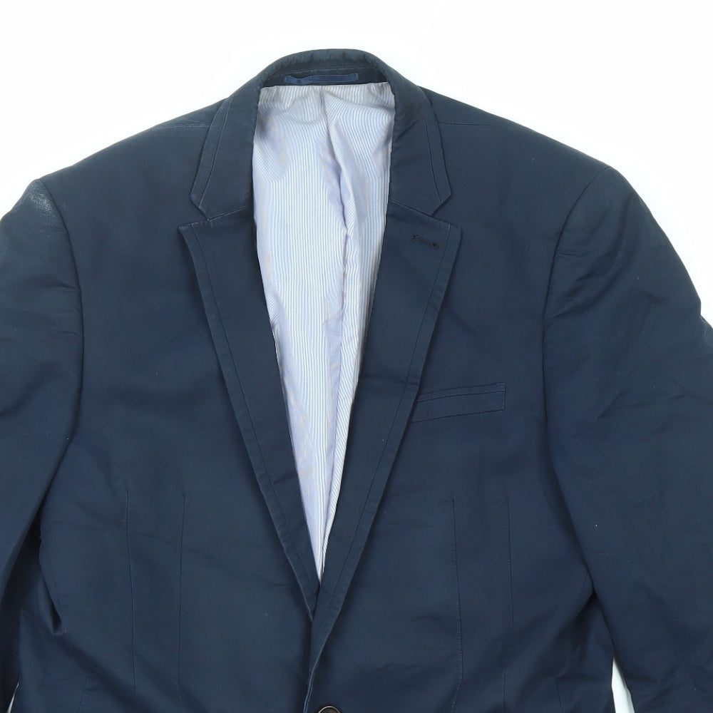 NEXT Mens Blue Cotton Jacket Suit Jacket Size 40 Regular