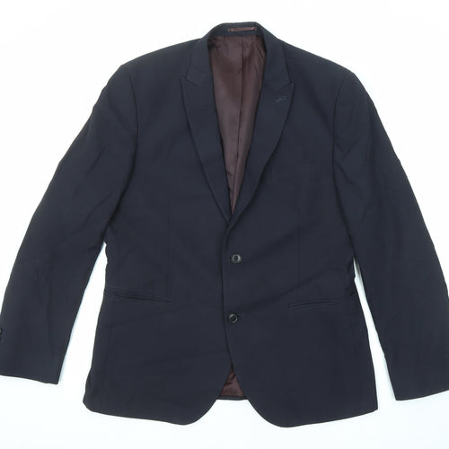 NEXT Mens Blue Polyester Jacket Suit Jacket Size 44 Regular