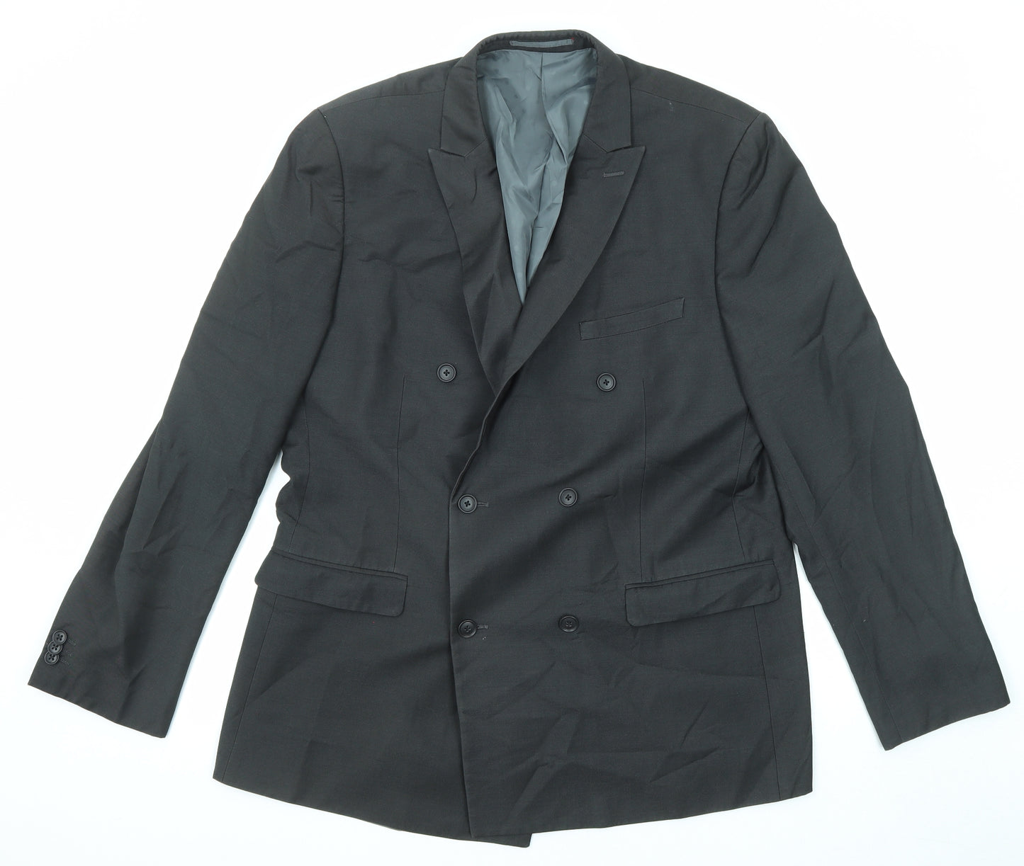 Red Herring Mens Grey Polyester Jacket Suit Jacket Size 44 Regular