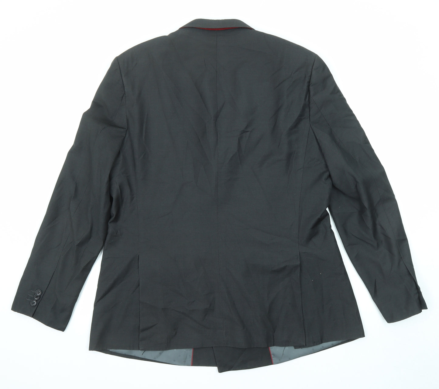 Red Herring Mens Grey Polyester Jacket Suit Jacket Size 44 Regular