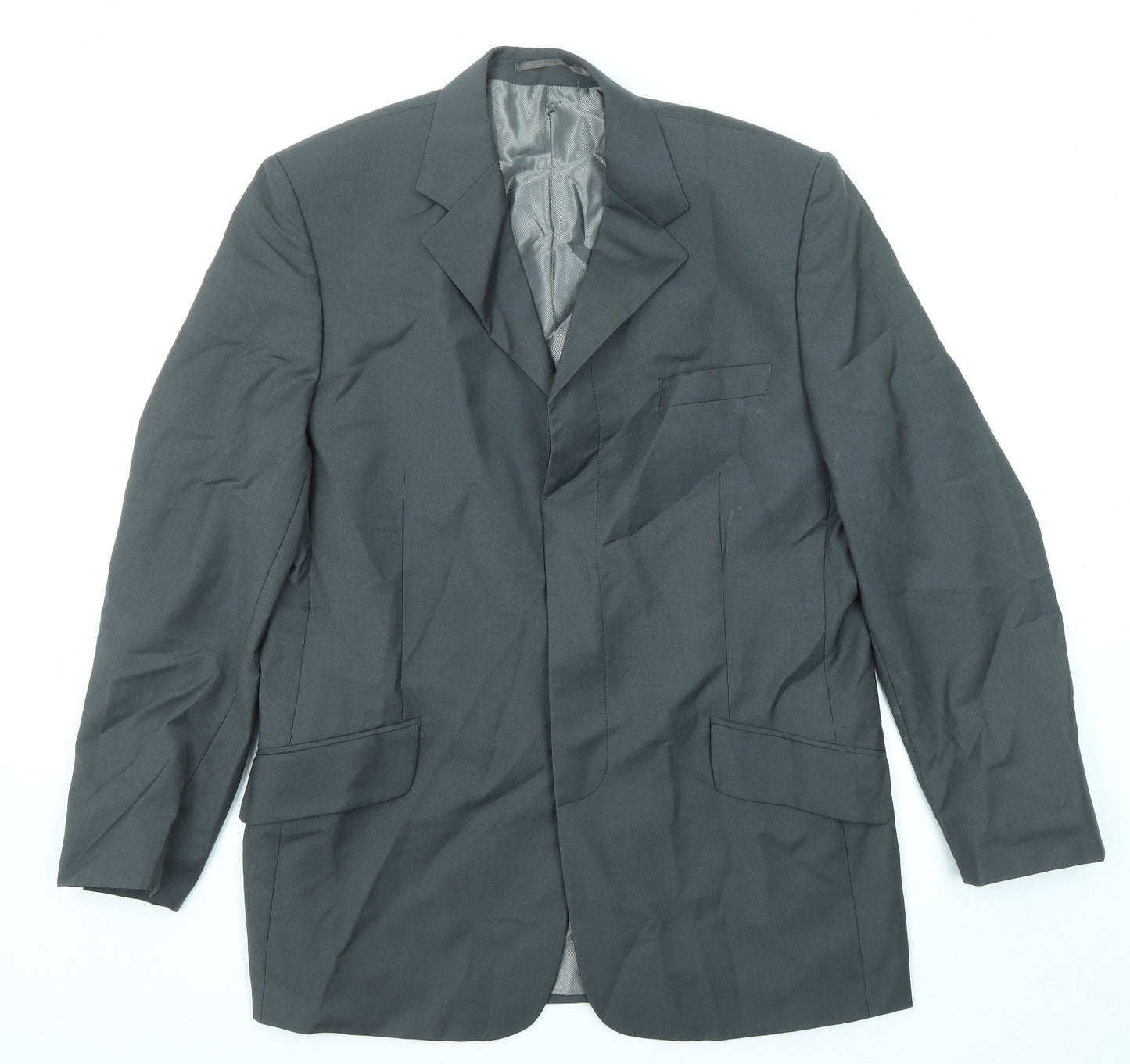 NEXT Mens Grey Wool Jacket Suit Jacket Size 42 Regular