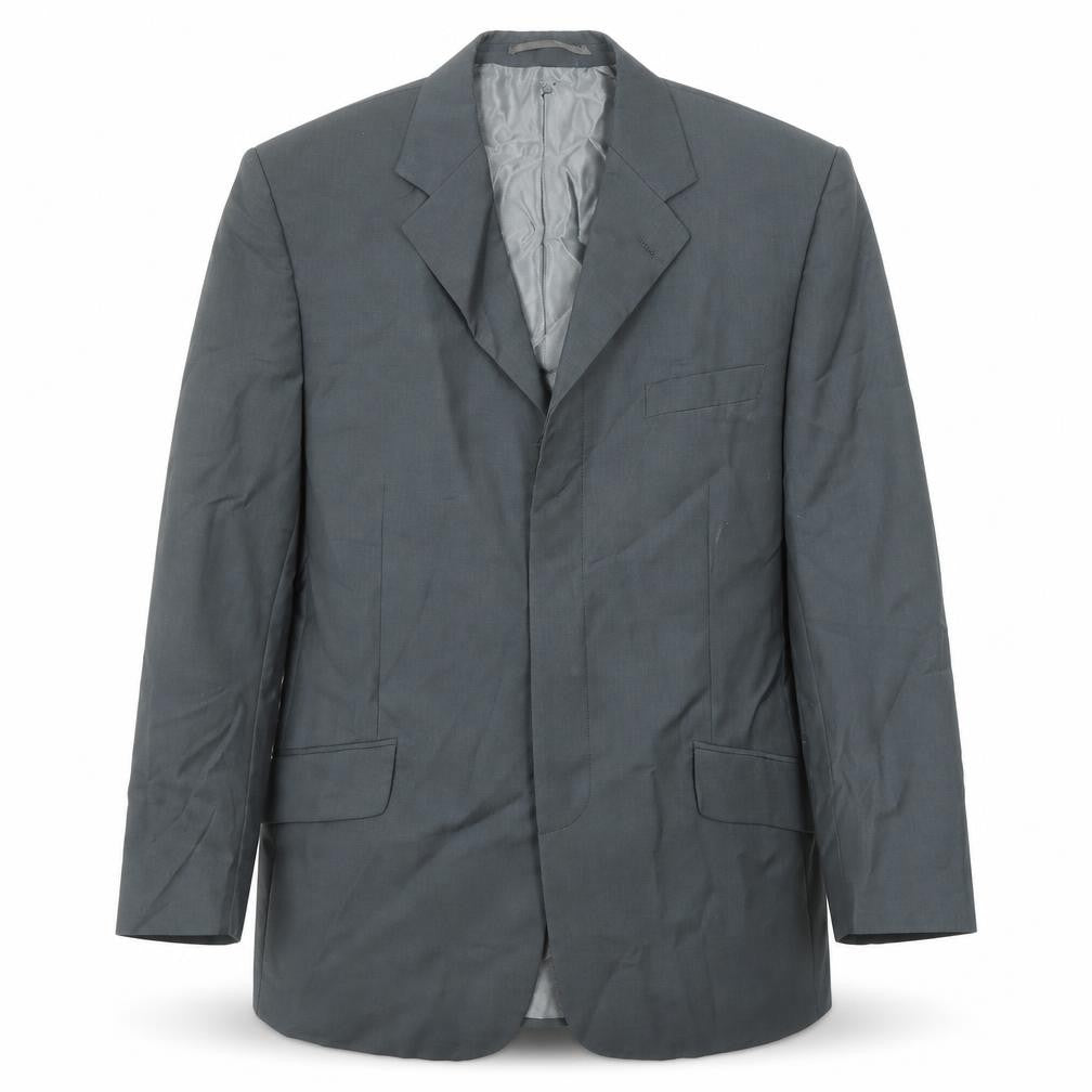 Front view of Next men’s grey wool jacket suit jacket, size 42, regular