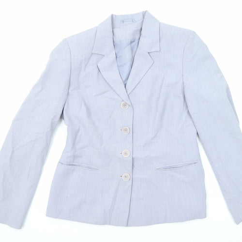 Richards Womens Purple Jacket Blazer Size 12 Button