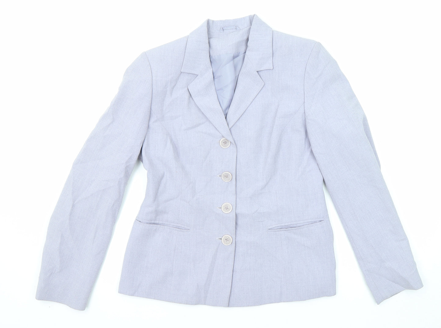 Richards Womens Purple Jacket Blazer Size 12 Button