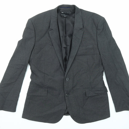 ASOS Mens Grey Polyester Jacket Suit Jacket Size 40 Regular