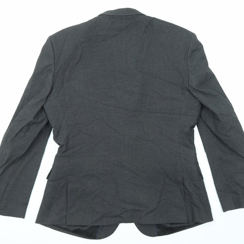 ASOS Mens Grey Polyester Jacket Suit Jacket Size 40 Regular