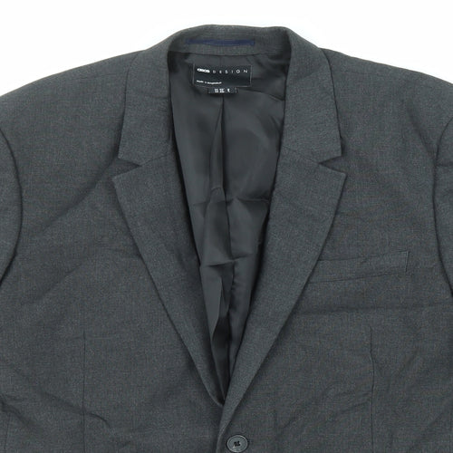 ASOS Mens Grey Polyester Jacket Suit Jacket Size 40 Regular