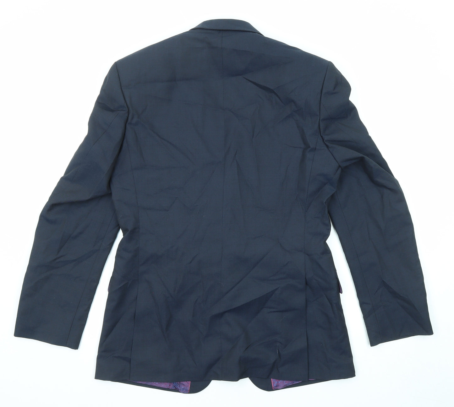 Gibson Mens Blue Wool Jacket Suit Jacket Size 38 Regular