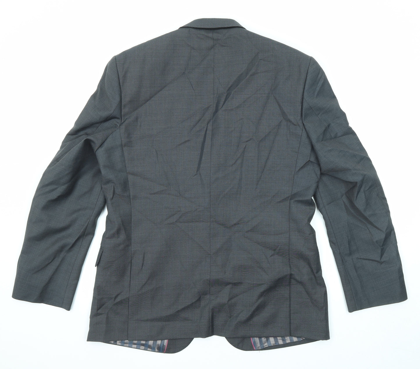 Flintoff Mens Grey Wool Jacket Suit Jacket Size 42 Regular