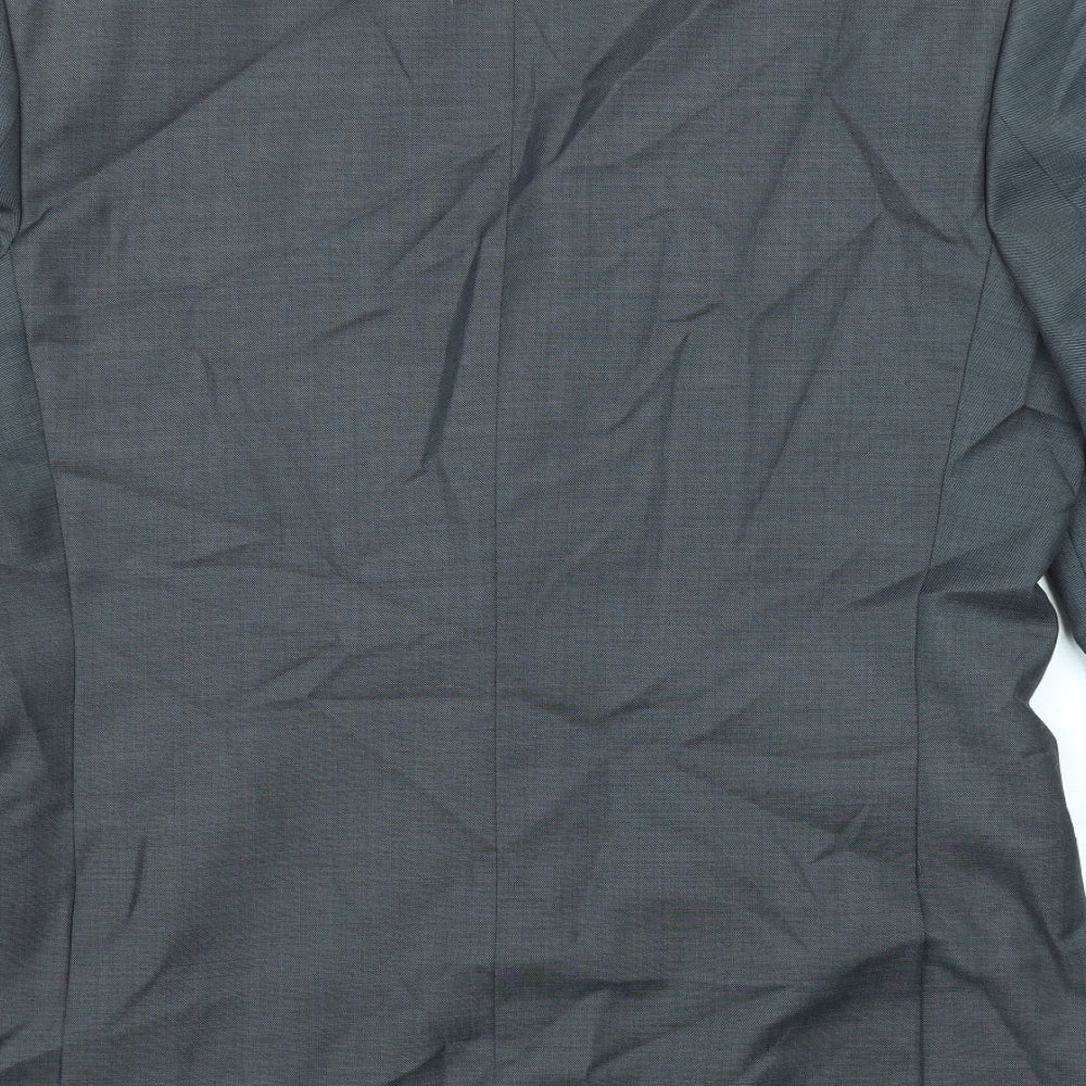 Flintoff Mens Grey Wool Jacket Suit Jacket Size 42 Regular