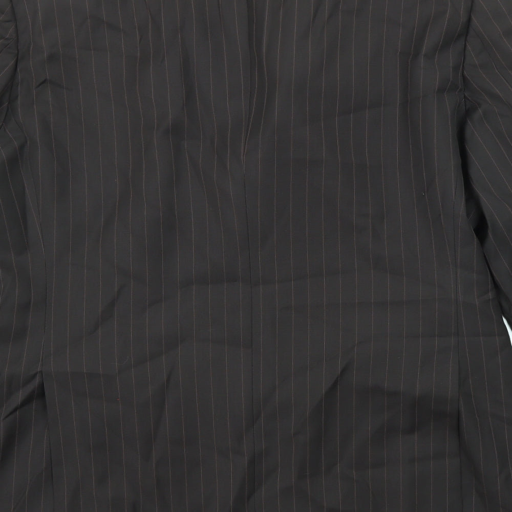 NEXT Mens Brown Striped Wool Jacket Suit Jacket Size 42 Regular