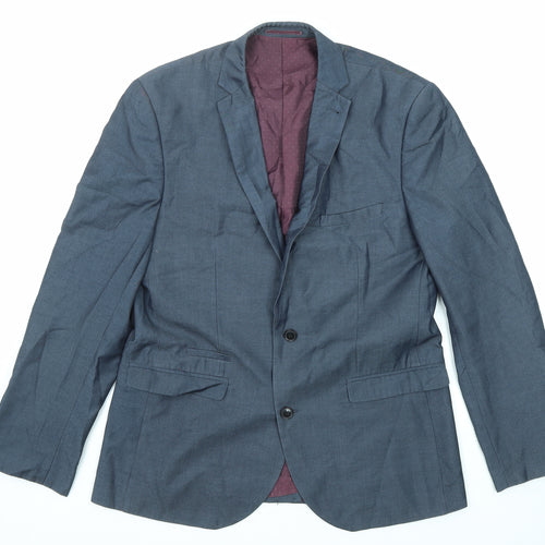 Connor Mens Blue Polyester Jacket Suit Jacket Size 42 Regular